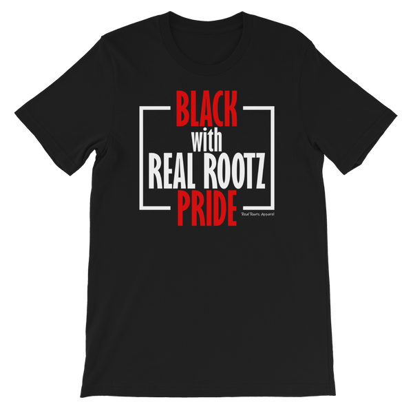 "Black Pride" Women's T-Shirt (Red and White Lettering)