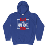 "Black Pride" Youth Hoodie (Red and White Lettering)