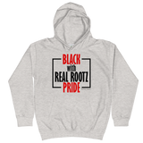 "Black Pride" Youth Hoodie (Red and Black Lettering)