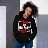 "Black Pride" Unisex Hoodie (Red and White Lettering)