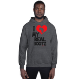 "I Love My Real Rootz" Men's Hoodie (Black Lettering)
