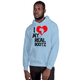 "I Love My Real Rootz" Men's Hoodie (Black Lettering)