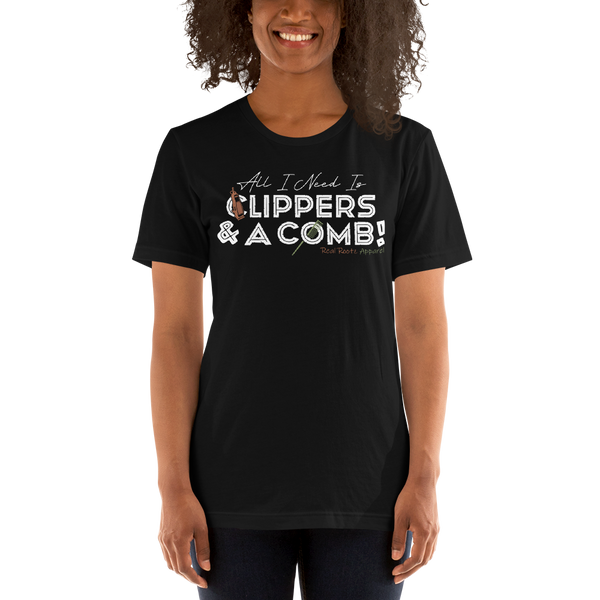 Clippers & A Comb T-shirt (White Lettering)