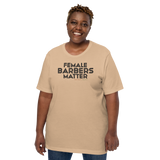 Female Barbers Matter Tshirt (Black Lettering)