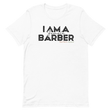 I Am A Female Barber T-shirt (Black Lettering)